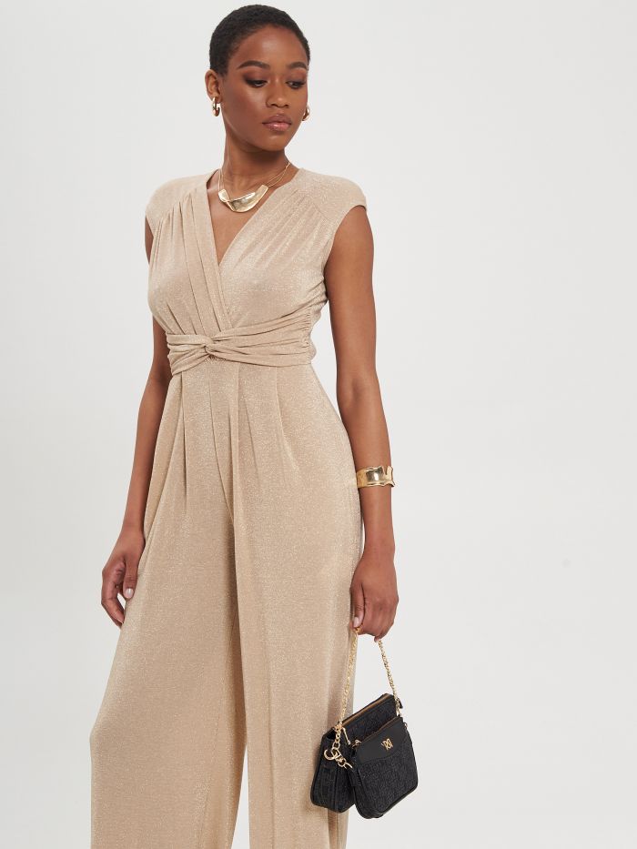 Jumpsuits zonder mouw goud Rinascimento