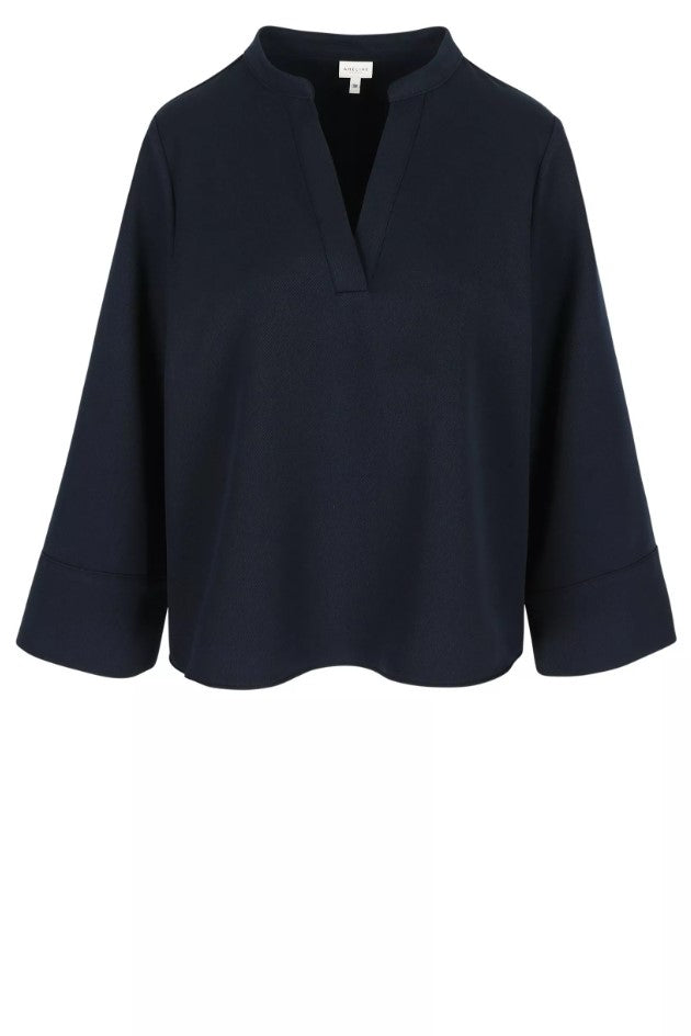 Blouses lange mouw blauw Améline