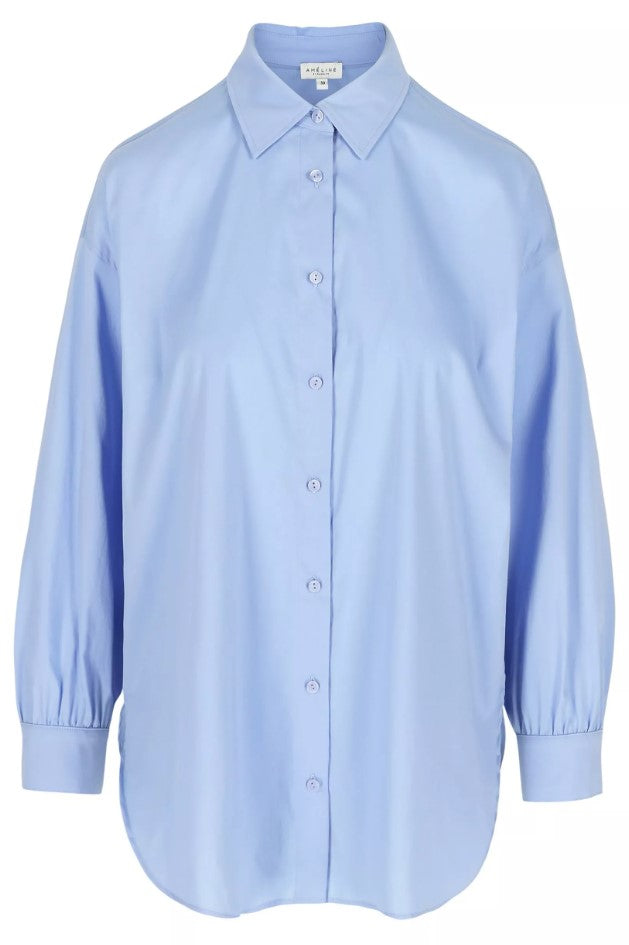 Blouses lange mouw blauw Améline