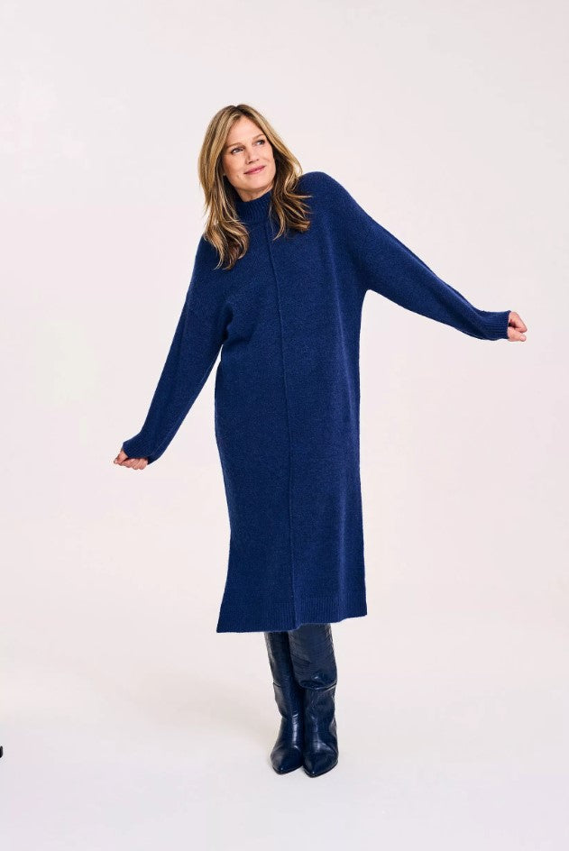 Jurken lange mouw blauw Améline
