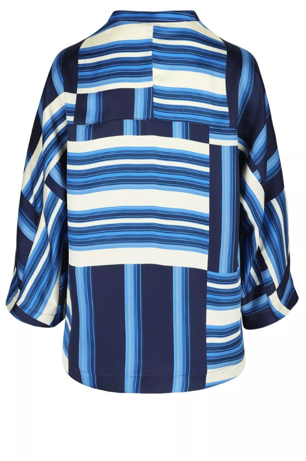 Blouses lange mouw blauw Améline