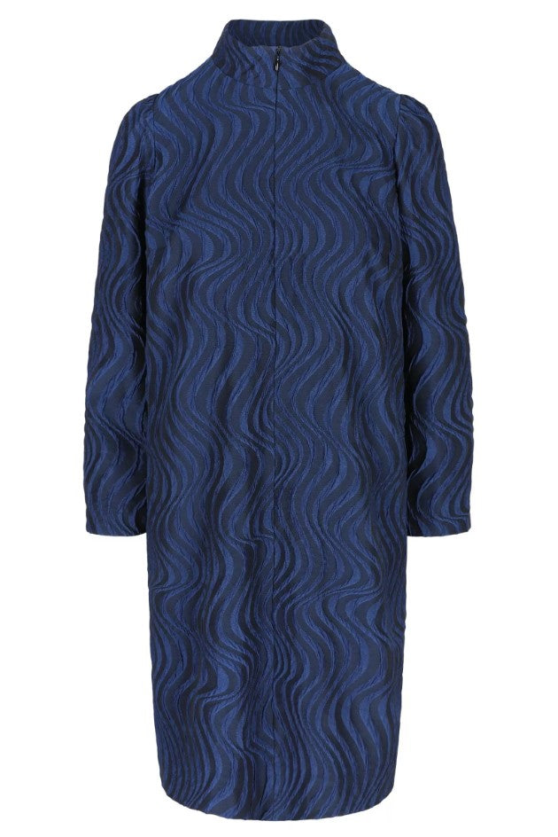 Jurken lange mouw navy Améline