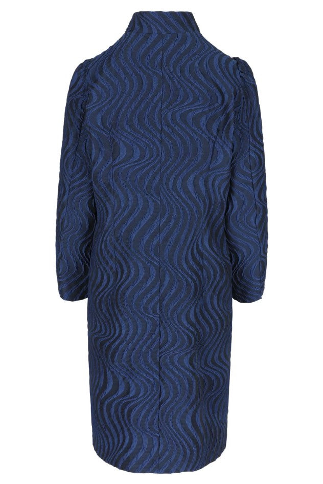 Jurken lange mouw navy Améline