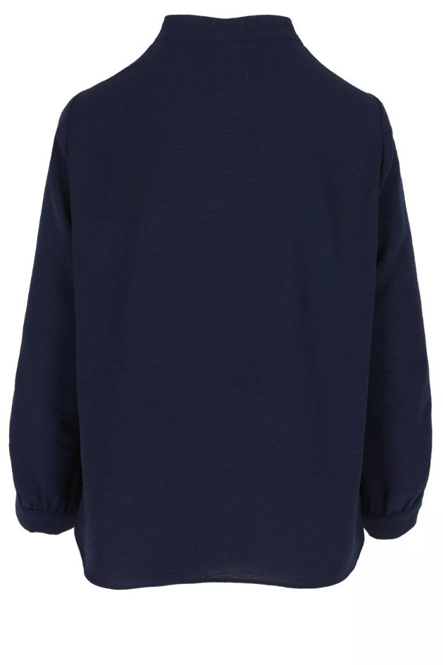 Blouses lange mouw blauw Améline