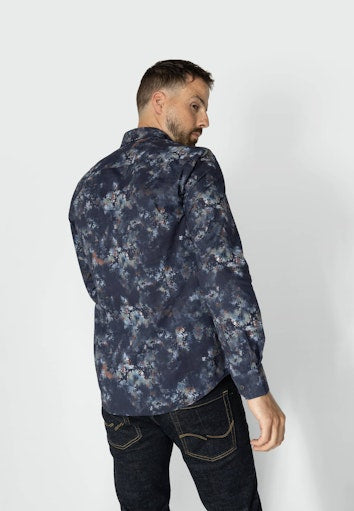Hemden lange mouw blauw BlueFields