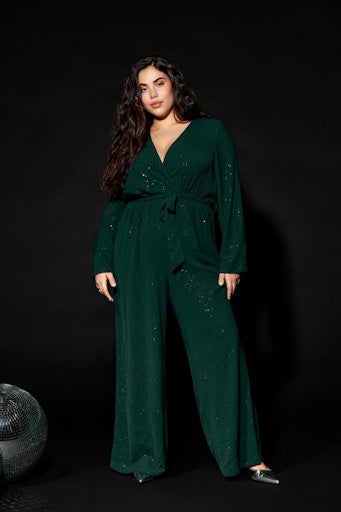 Jumpsuits lange mouw groen ONLY Carmakoma