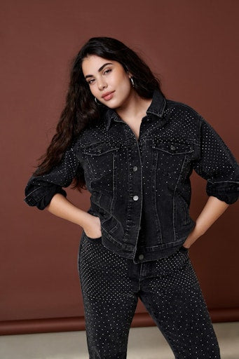 Jeansjassen zwart ONLY Carmakoma