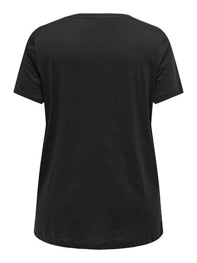 T-shirts korte mouw zwart ONLY Carmakoma