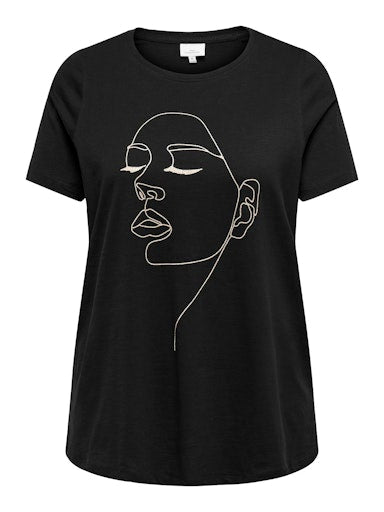 T-shirts korte mouw zwart ONLY Carmakoma