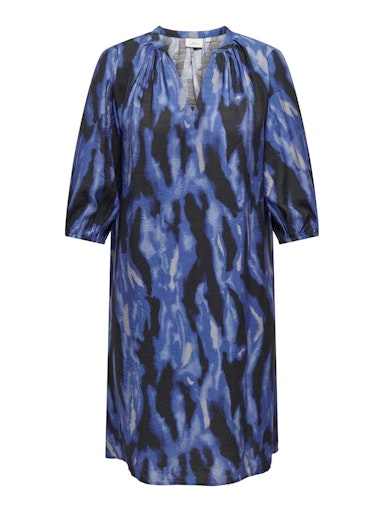 Jurken lange mouw blauw ONLY Carmakoma