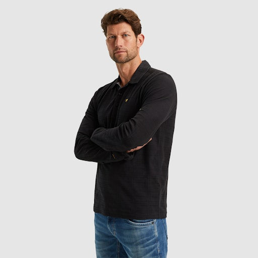 Polo's lange mouw zwart PME