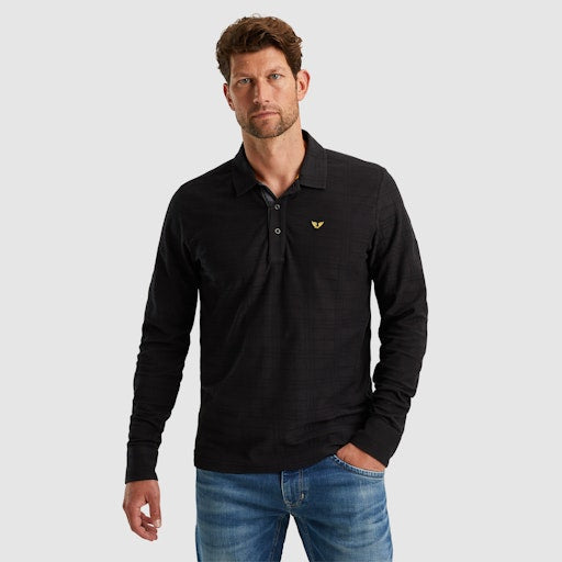 Polo's lange mouw zwart PME