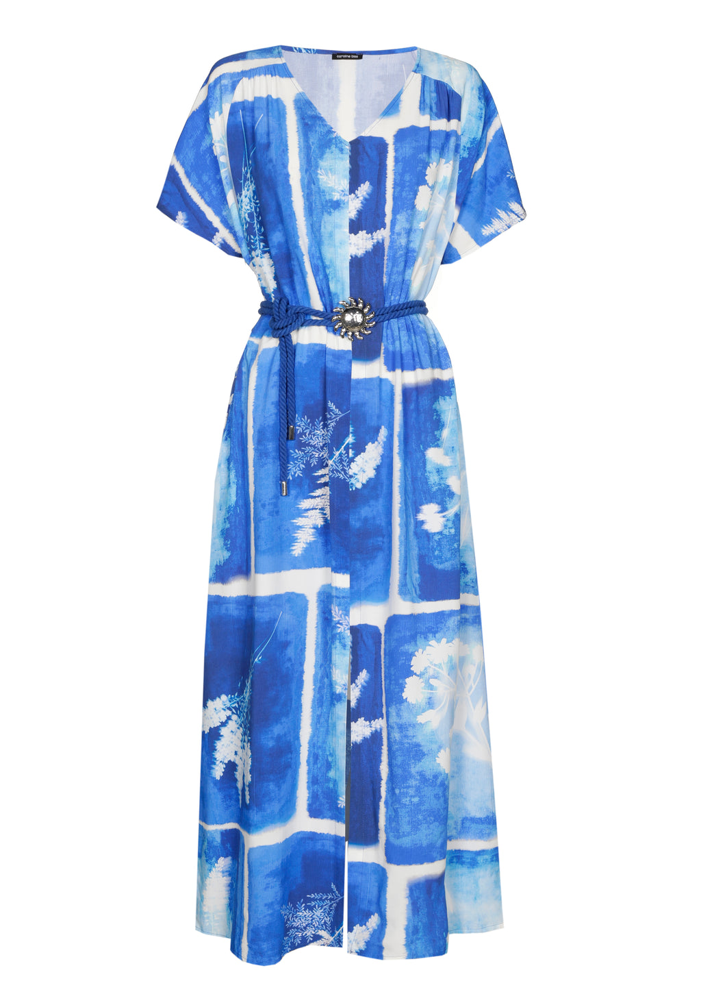 Jurken korte mouw blauw Caroline Biss