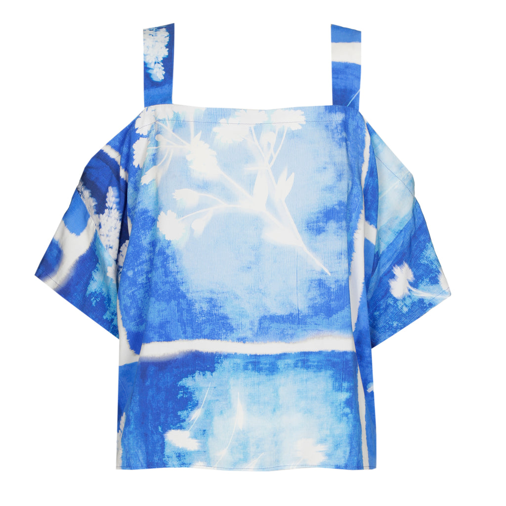 Blouses korte mouw blauw Caroline Biss