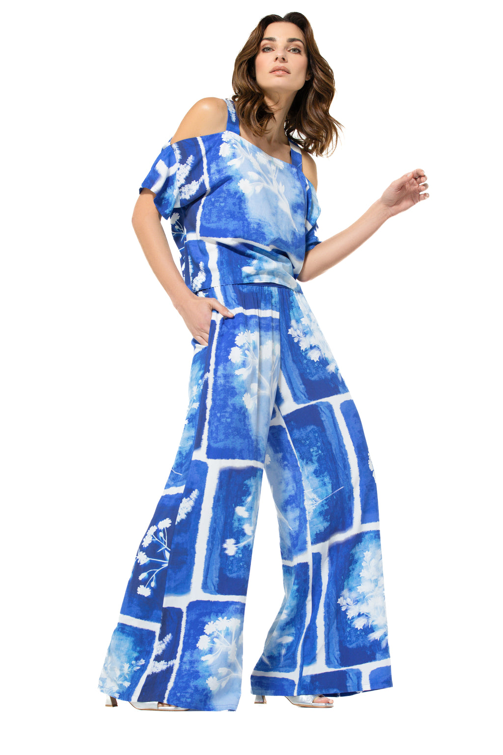 Blouses korte mouw blauw Caroline Biss