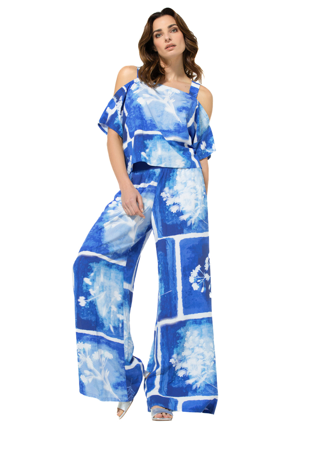 Blouses korte mouw blauw Caroline Biss