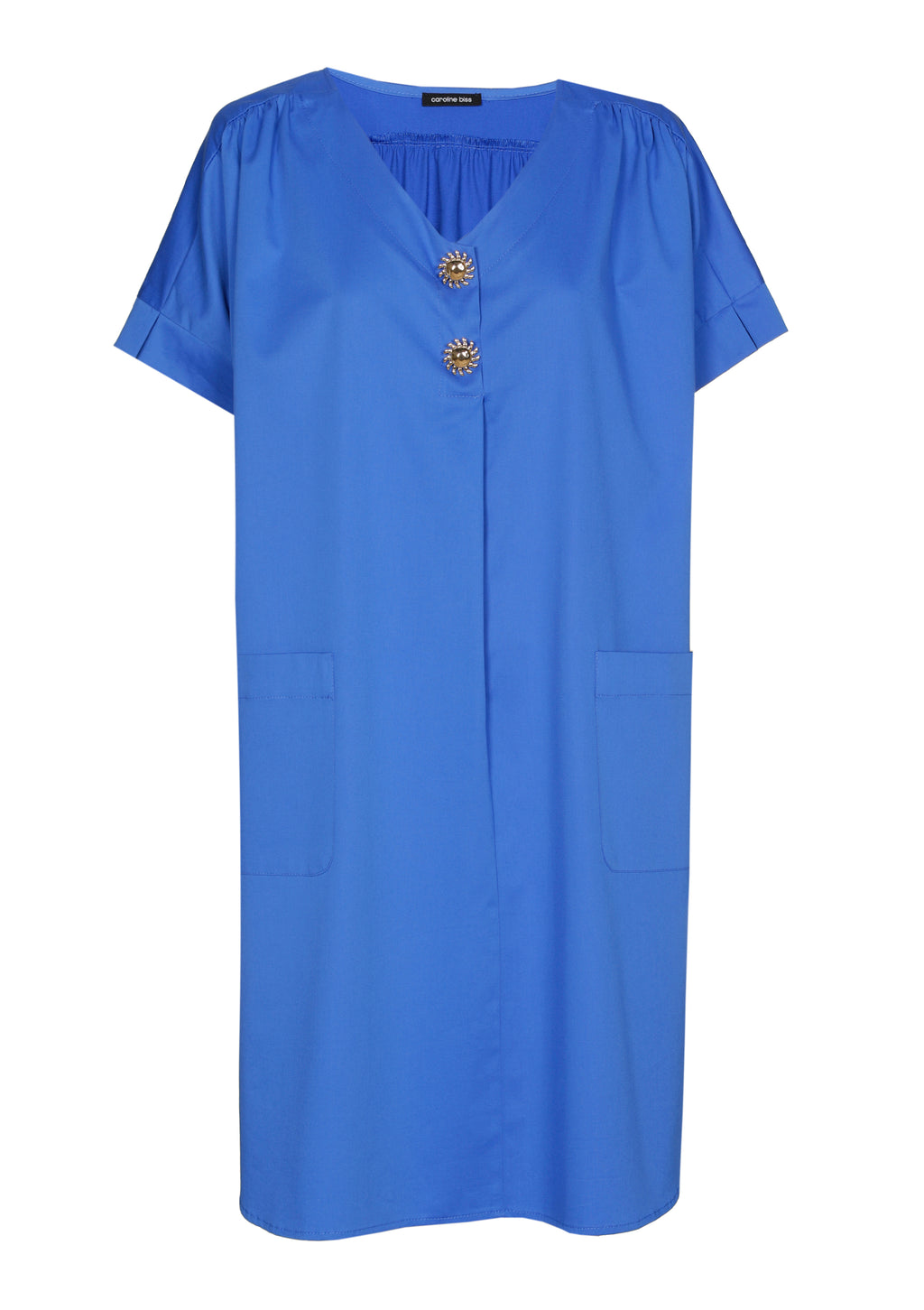 Jurken korte mouw blauw Caroline Biss