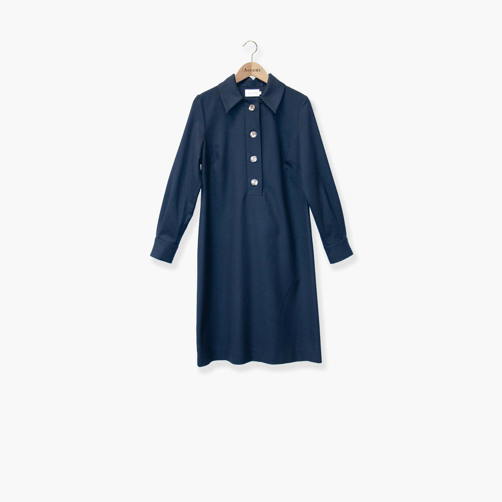 Jurken lange mouw navy Accent