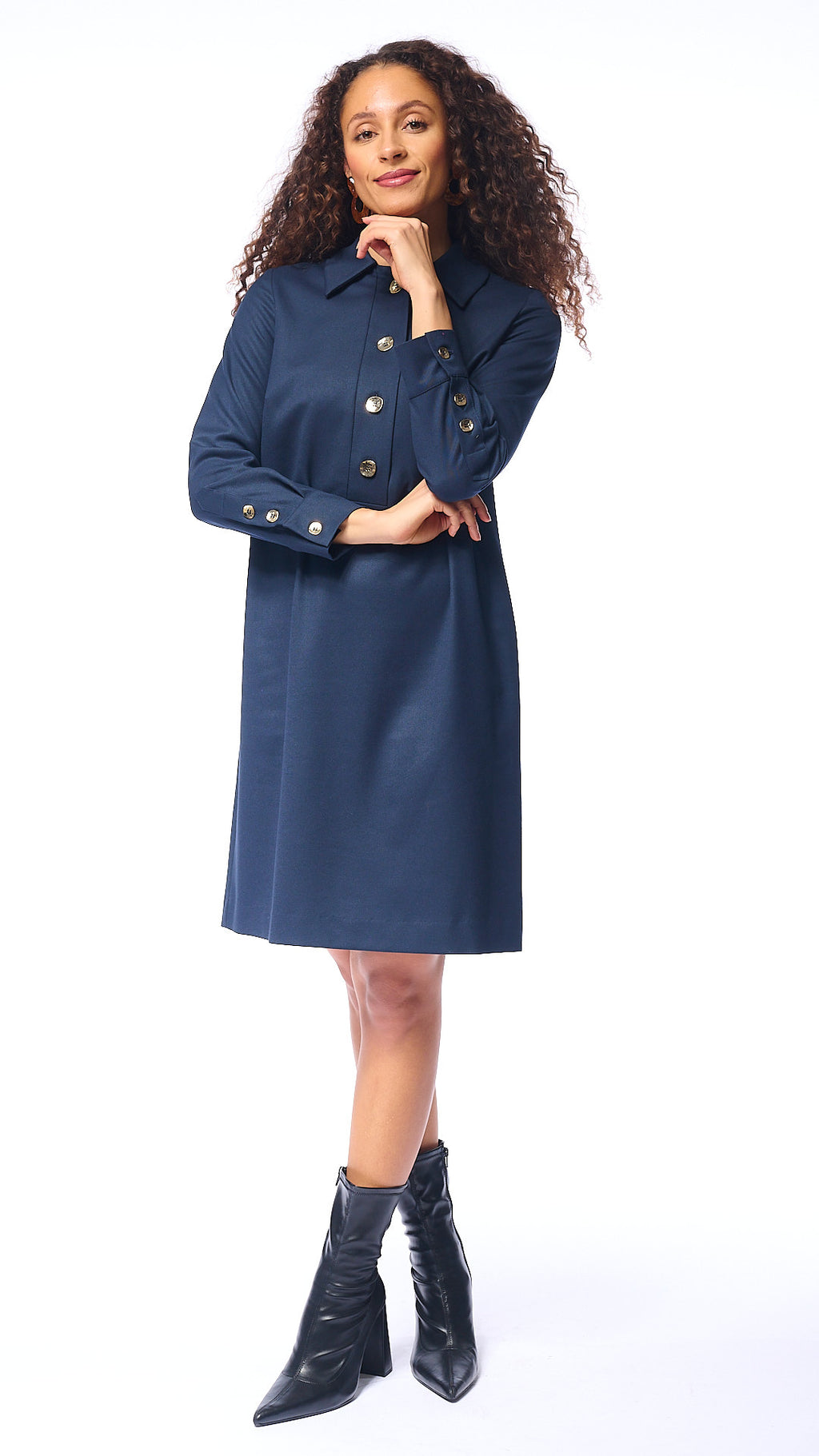Jurken lange mouw navy Accent
