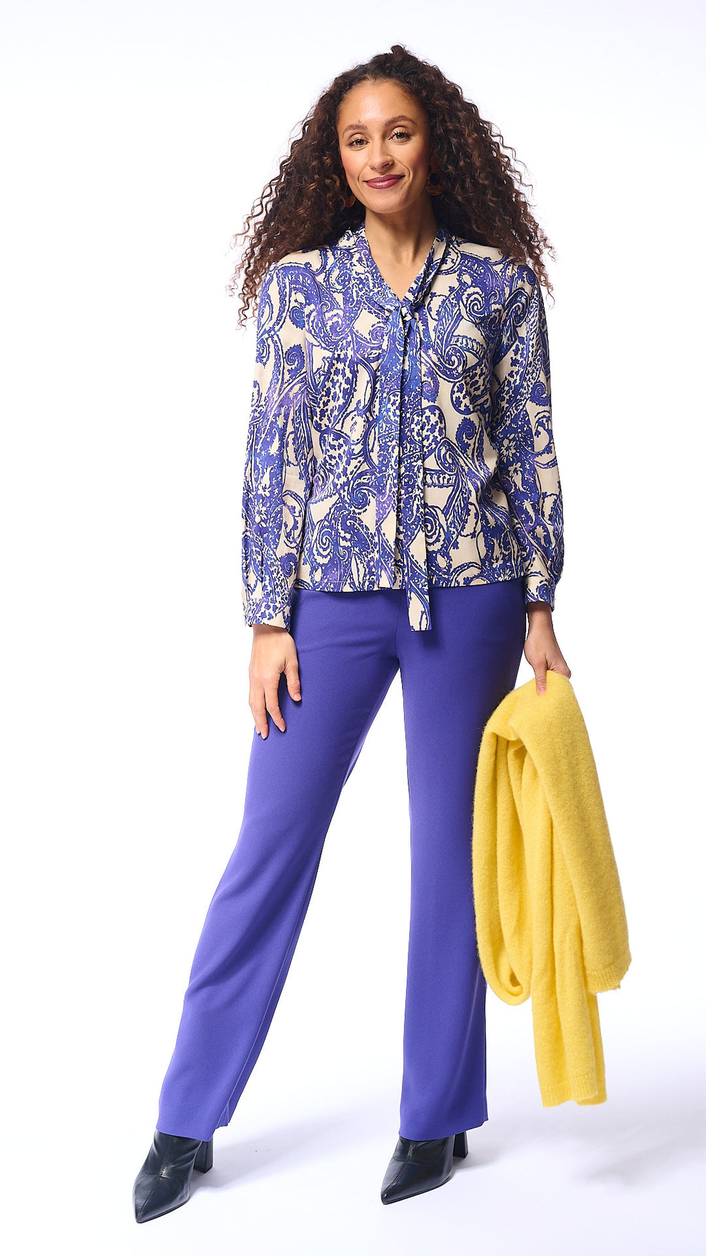 Blouses lange mouw beige Accent
