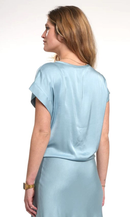 Blouses korte mouw blauw BLACK ROSE