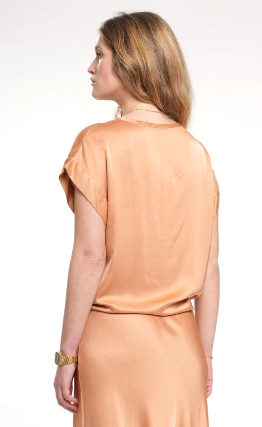 Blouses korte mouw oranje BLACK ROSE