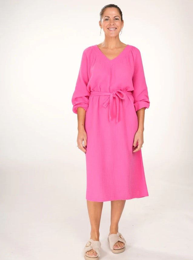 Jurken lange mouw roze BLACK ROSE