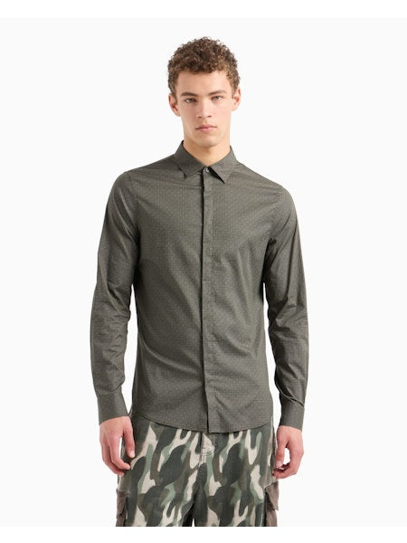 Hemden lange mouw groen Armani Exchange