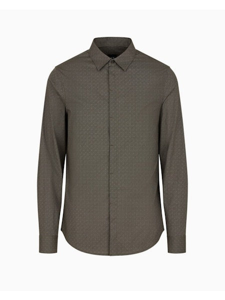 Hemden lange mouw groen Armani Exchange