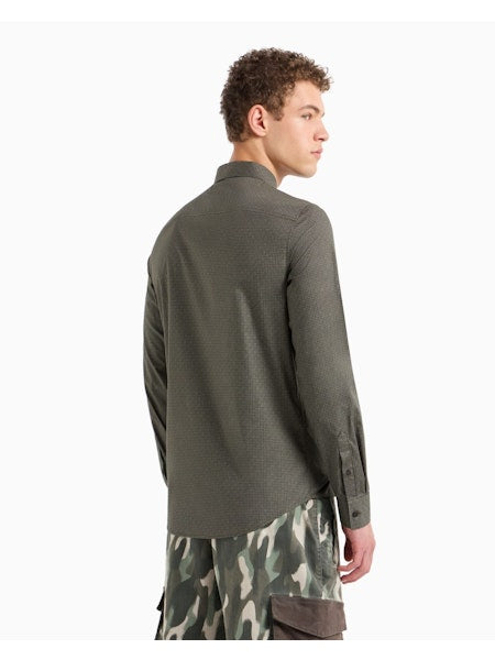 Hemden lange mouw groen Armani Exchange