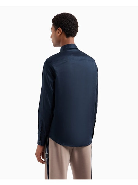 Hemden lange mouw blauw Armani Exchange