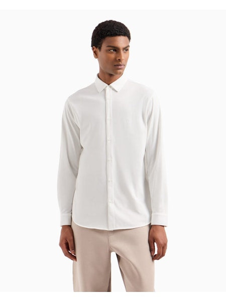 Hemden lange mouw wit Armani Exchange