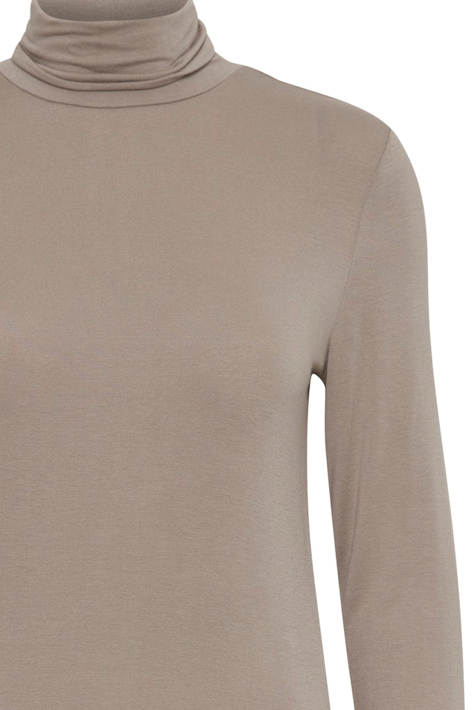T-shirts lange mouw beige ICHI
