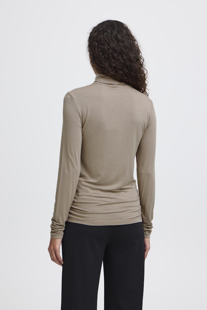 T-shirts lange mouw beige ICHI