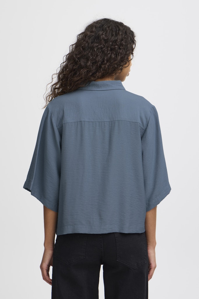 Blouses korte mouw blauw ICHI