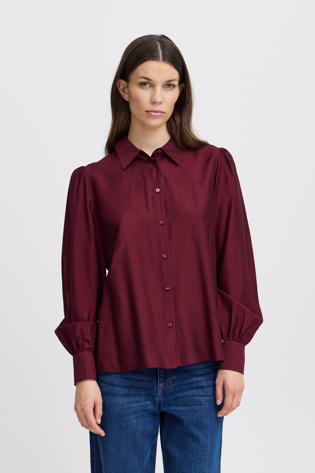 Blouses lange mouw rood ICHI