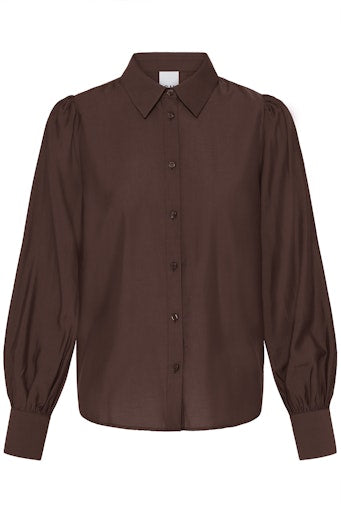 Blouses lange mouw bruin ICHI