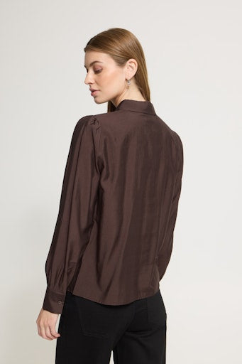 Blouses lange mouw bruin ICHI