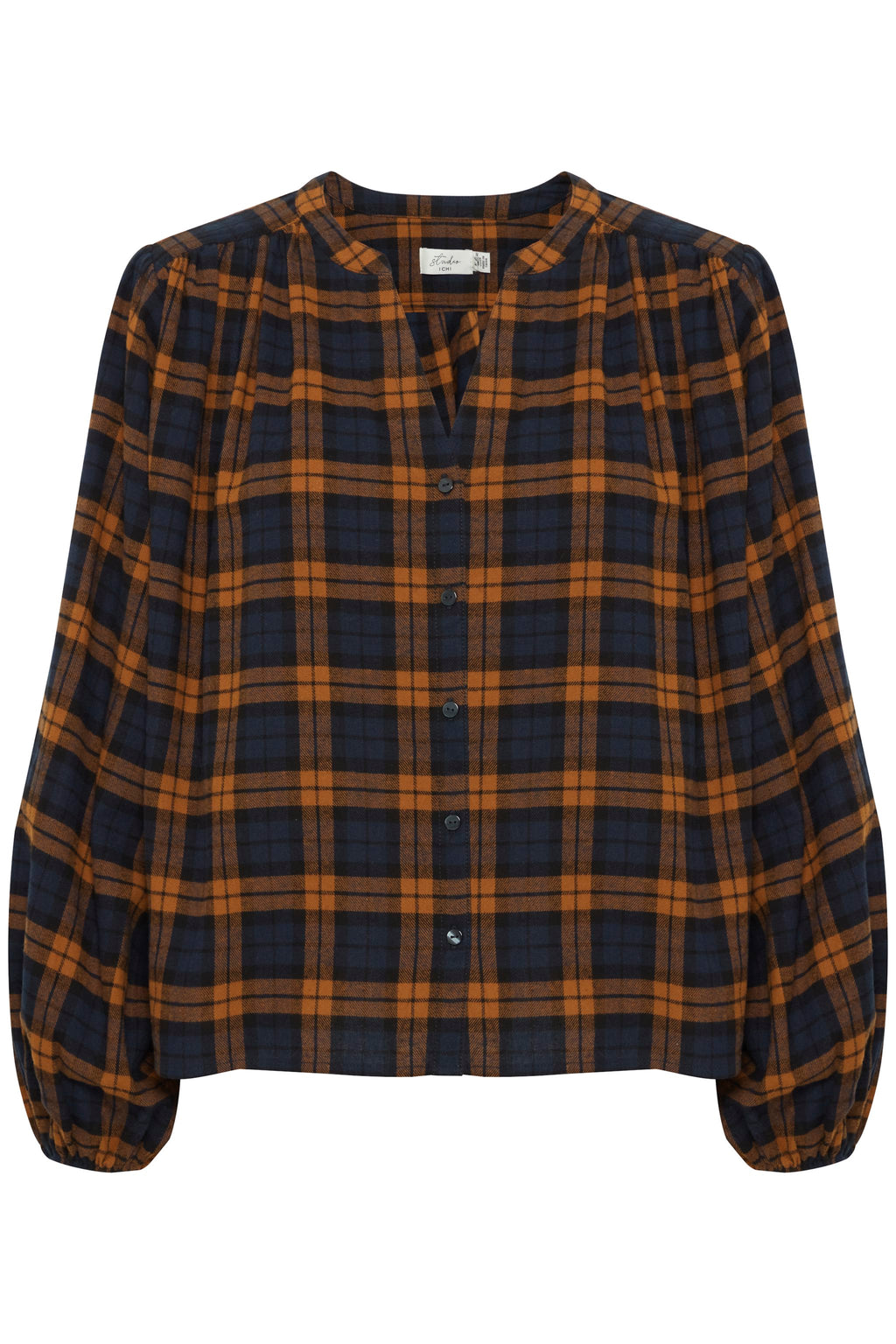 Blouses lange mouw bruin ICHI
