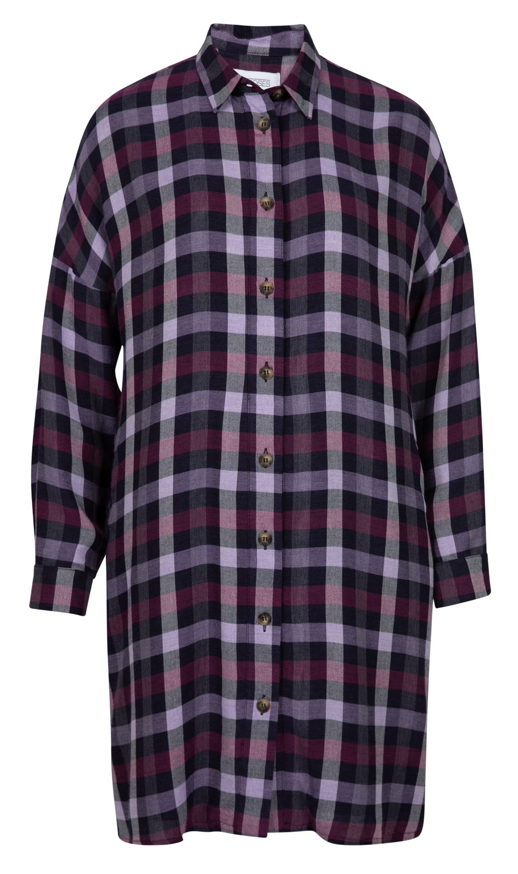 Jurken lange mouw paars Four Roses