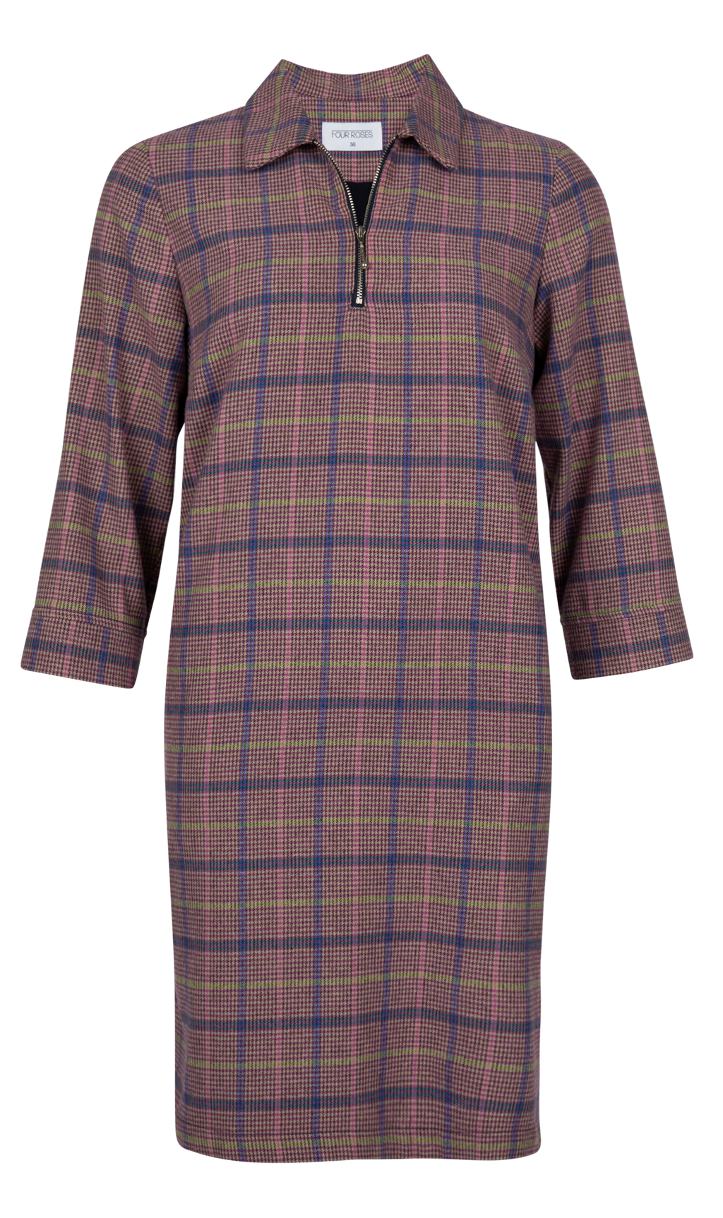 Jurken lange mouw roze Four Roses