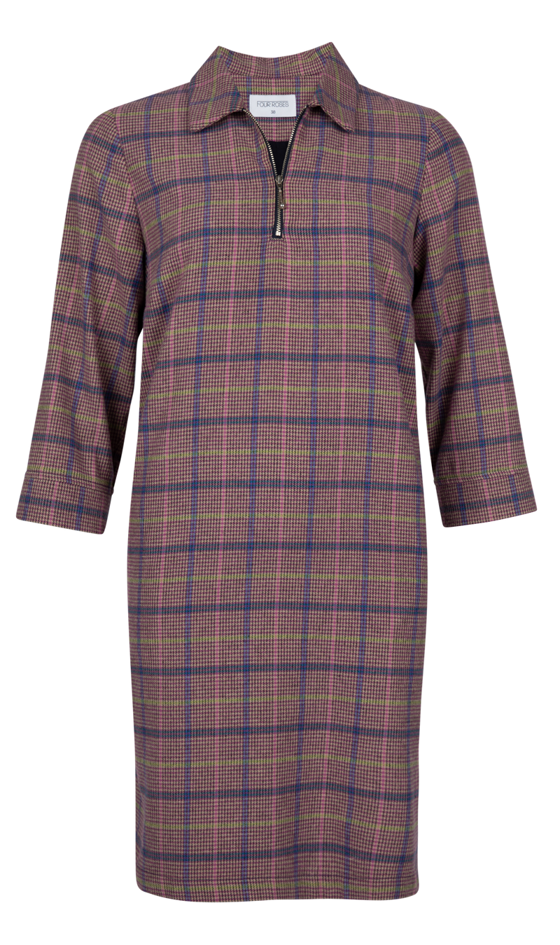 Jurken lange mouw roze Four Roses