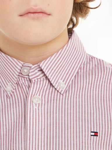 Hemden lange mouw rood Tommy Hilfiger