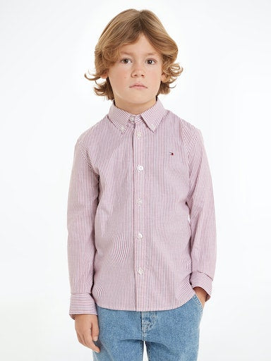 Hemden lange mouw rood Tommy Hilfiger