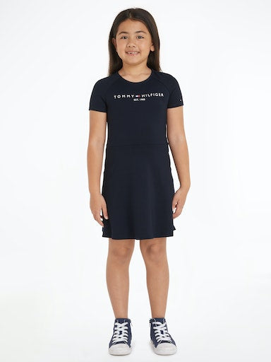 Jurken korte mouw navy Tommy Hilfiger