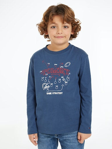 T-shirts lange mouw blauw Tommy Hilfiger