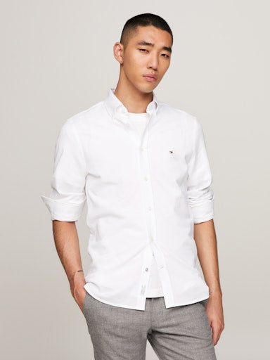 Hemden lange mouw wit Tommy Hilfiger