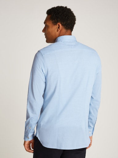 Hemden lange mouw blauw Tommy Hilfiger
