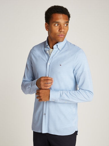 Hemden lange mouw blauw Tommy Hilfiger