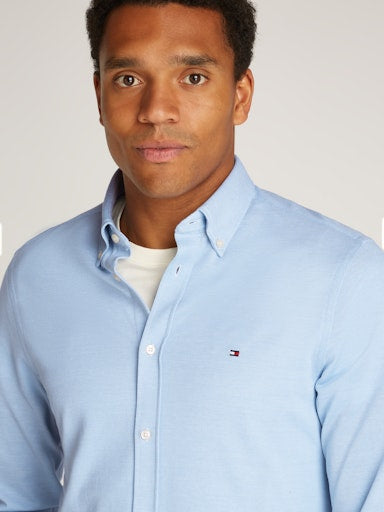 Hemden lange mouw blauw Tommy Hilfiger